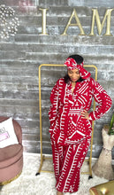 Load image into Gallery viewer, Ms. Imani Red and White 3 piece Pants Set
