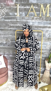 Ms. Ashanti 3 piece Set (Duster skirt & head wrap included)