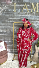 Load image into Gallery viewer, Ms. Imani Red and White 3 piece Pants Set
