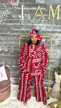 Load image into Gallery viewer, Ms. Imani Red and White 3 piece Pants Set
