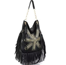 Load image into Gallery viewer, Ms. Studded fringe purse
